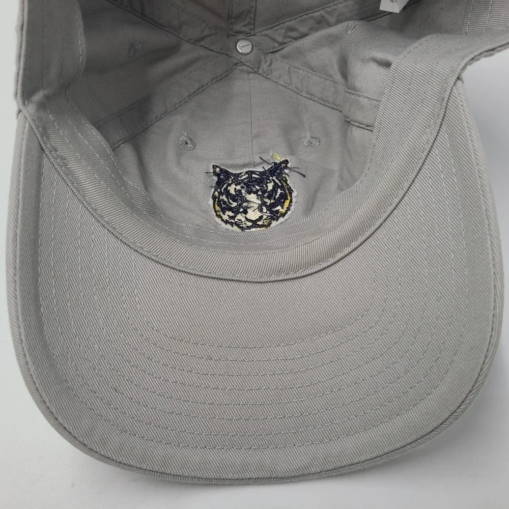 Nike Hat Strapback Gray Yellow Wrestling Tiger Logo Heritage86 Casual Cotton Men